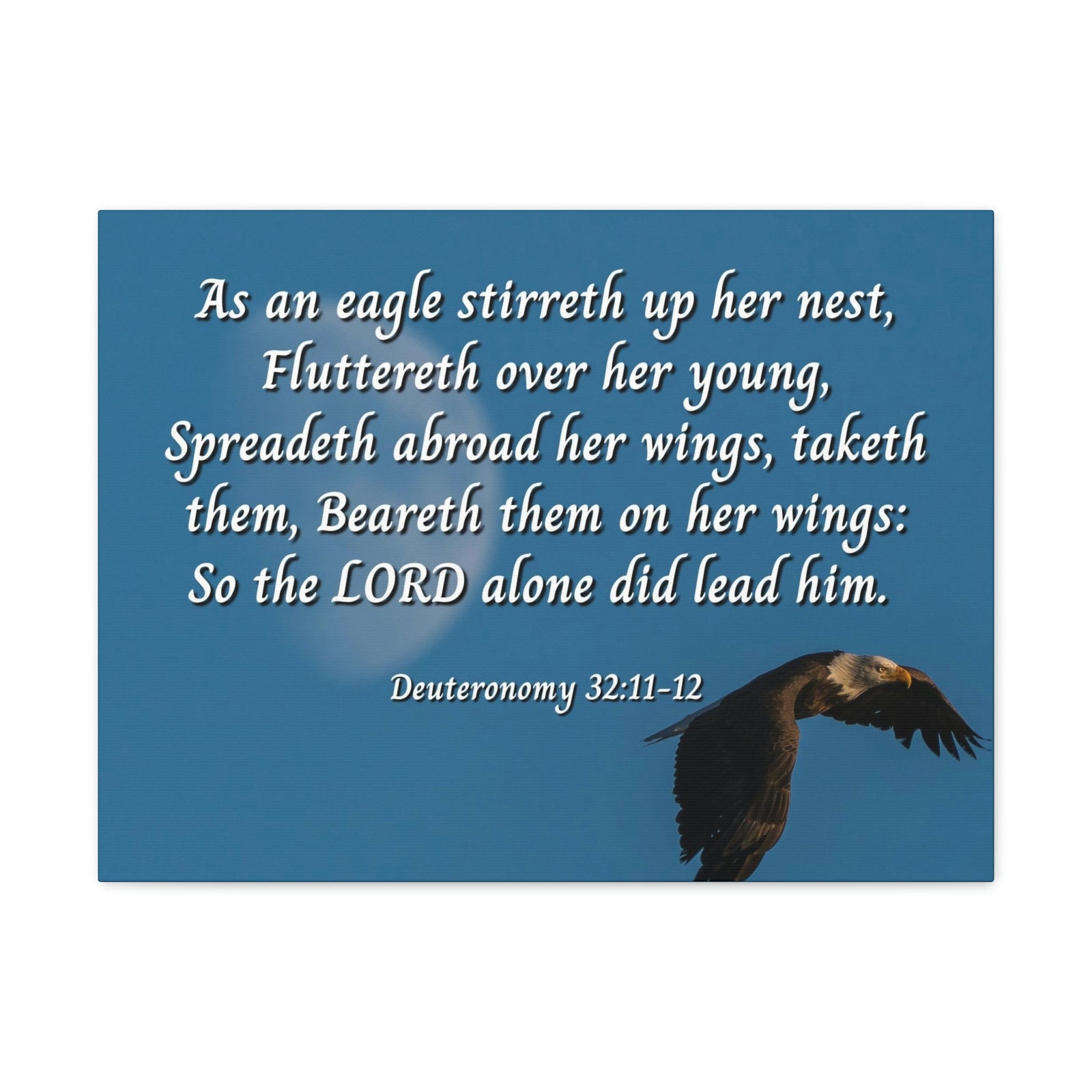 Scripture Walls Lord Leads Deuteronomy 32:11 Bible Verse Canvas Christian Wall Art Ready to Hang Unframed-Express Your Love Gifts