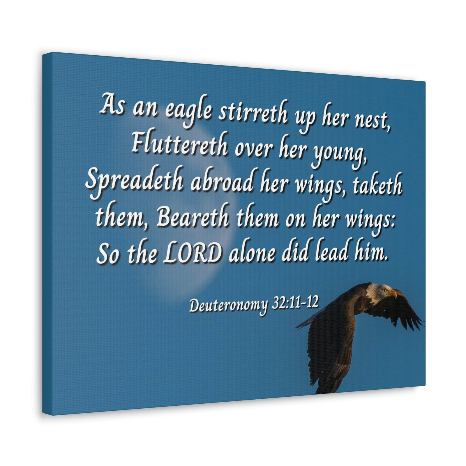 Scripture Walls Lord Leads Deuteronomy 32:11 Bible Verse Canvas Christian Wall Art Ready to Hang Unframed-Express Your Love Gifts