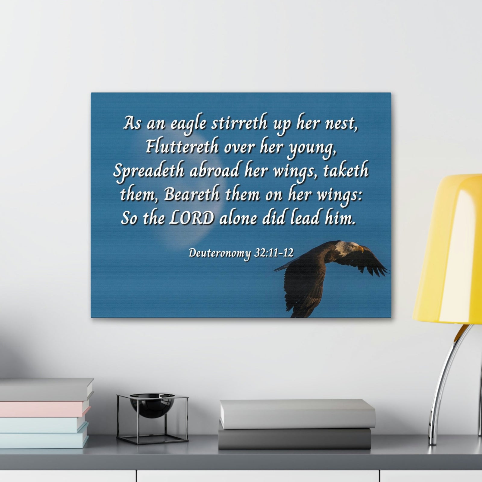 Scripture Walls Lord Leads Deuteronomy 32:11 Bible Verse Canvas Christian Wall Art Ready to Hang Unframed-Express Your Love Gifts