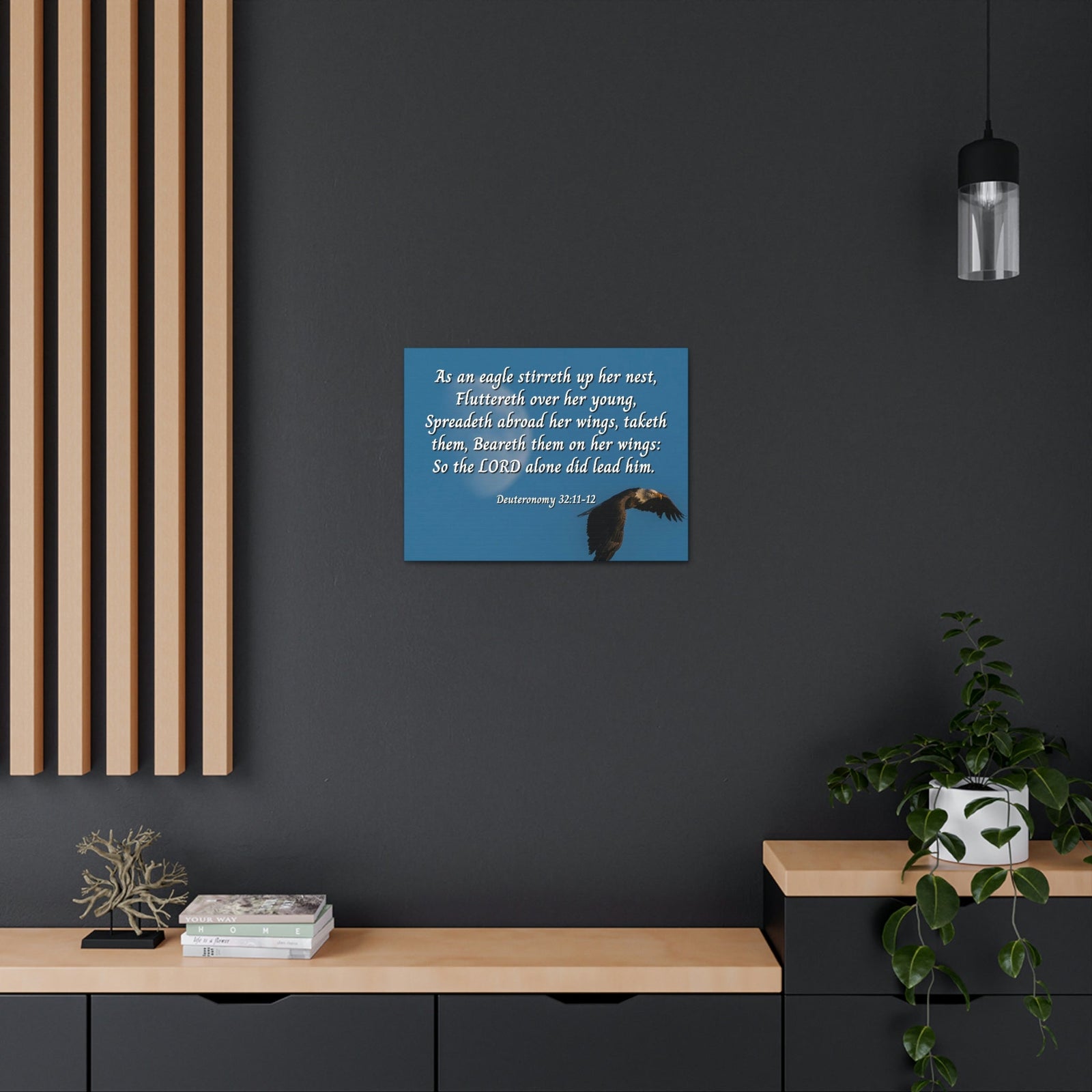 Scripture Walls Lord Leads Deuteronomy 32:11 Bible Verse Canvas Christian Wall Art Ready to Hang Unframed-Express Your Love Gifts