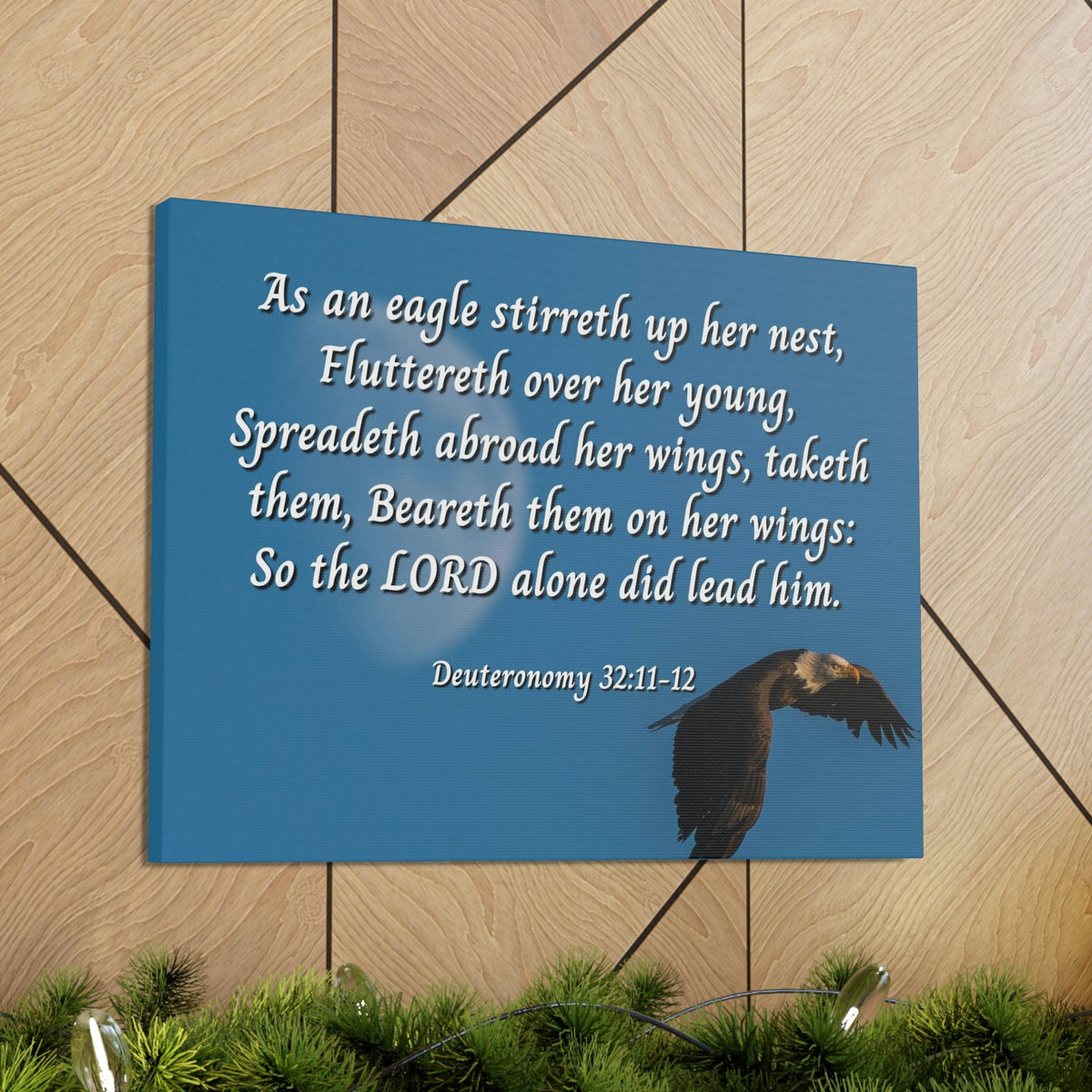 Scripture Walls Lord Leads Deuteronomy 32:11 Bible Verse Canvas Christian Wall Art Ready to Hang Unframed-Express Your Love Gifts