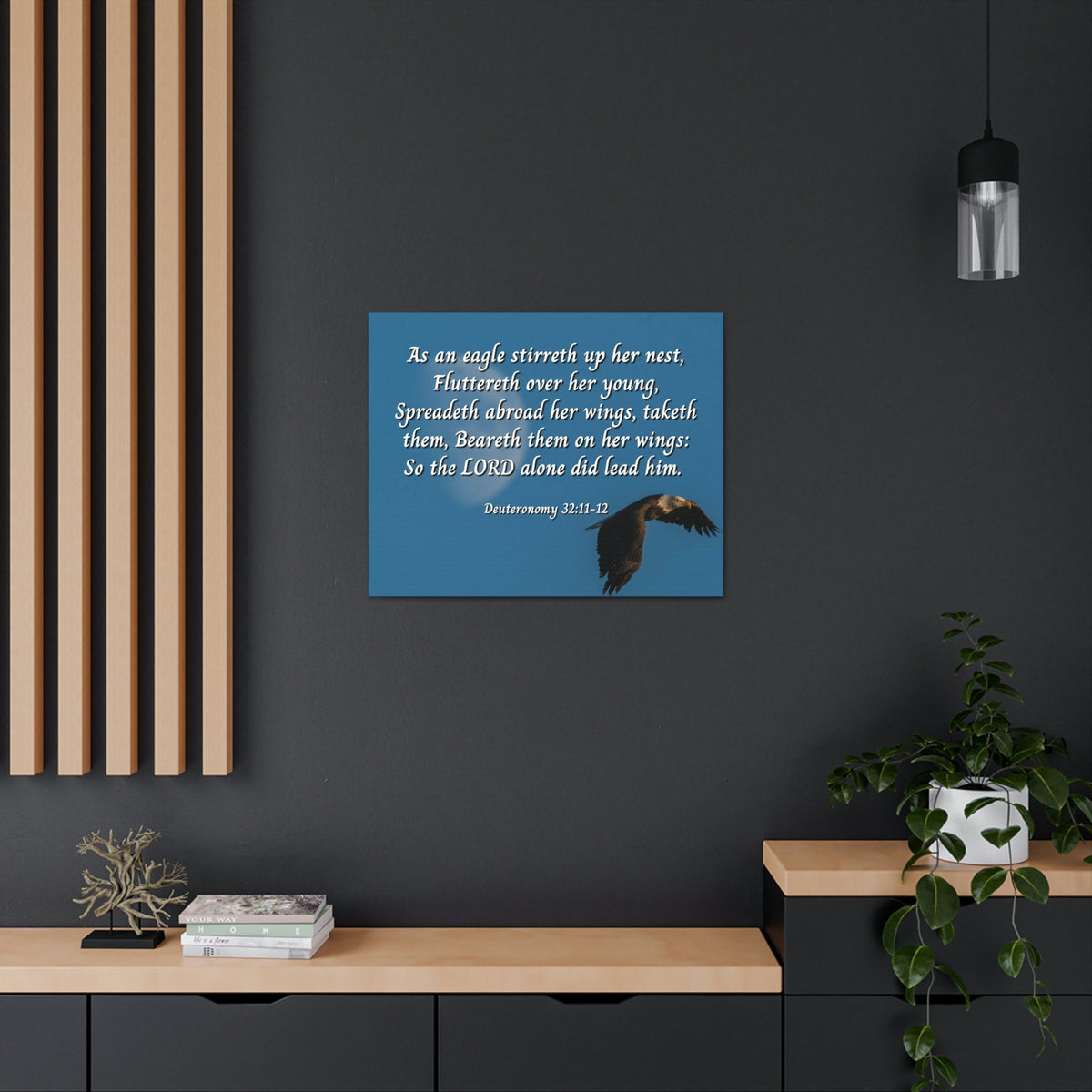 Scripture Walls Lord Leads Deuteronomy 32:11 Bible Verse Canvas Christian Wall Art Ready to Hang Unframed-Express Your Love Gifts