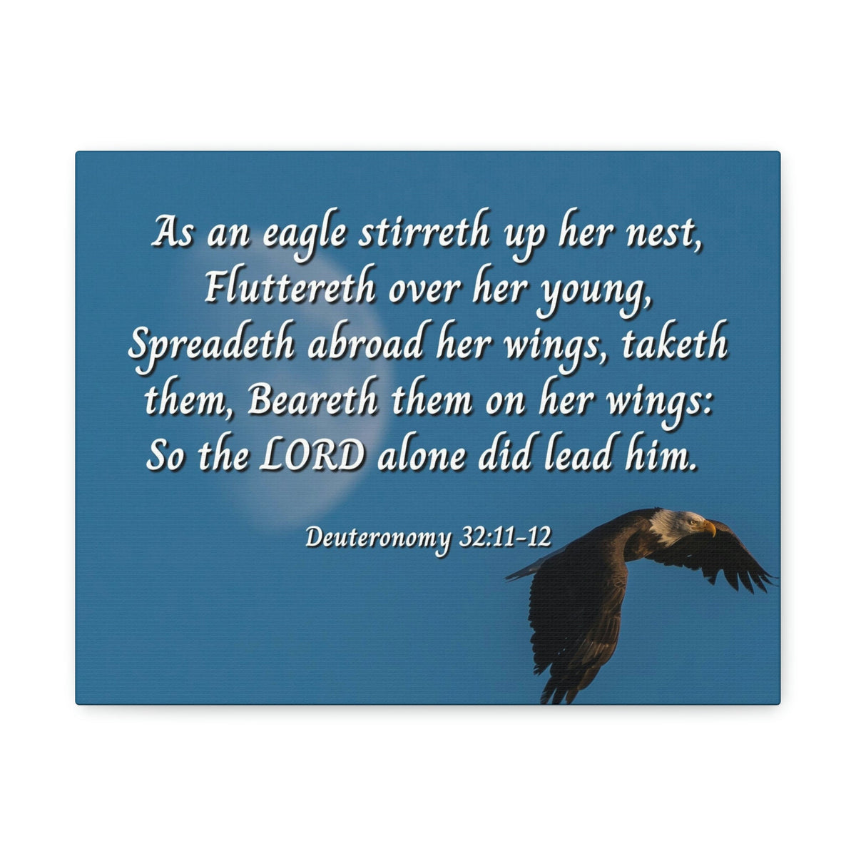 Scripture Walls Lord Leads Deuteronomy 32:11 Bible Verse Canvas Christian Wall Art Ready to Hang Unframed-Express Your Love Gifts