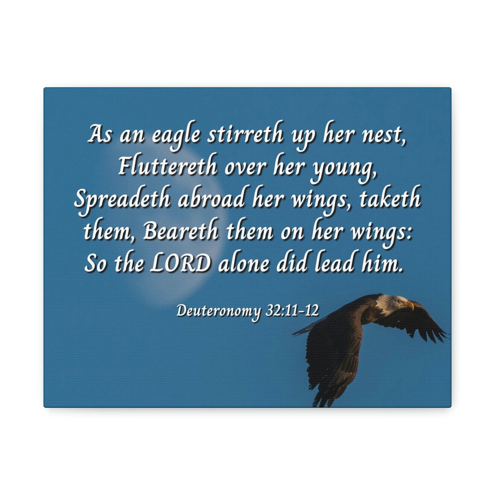 Scripture Walls Lord Leads Deuteronomy 32:11 Bible Verse Canvas Christian Wall Art Ready to Hang Unframed-Express Your Love Gifts