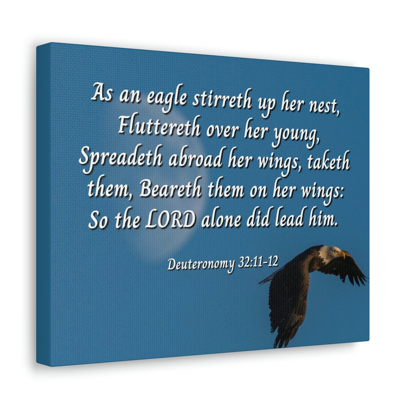 Scripture Walls Lord Leads Deuteronomy 32:11 Bible Verse Canvas Christian Wall Art Ready to Hang Unframed-Express Your Love Gifts
