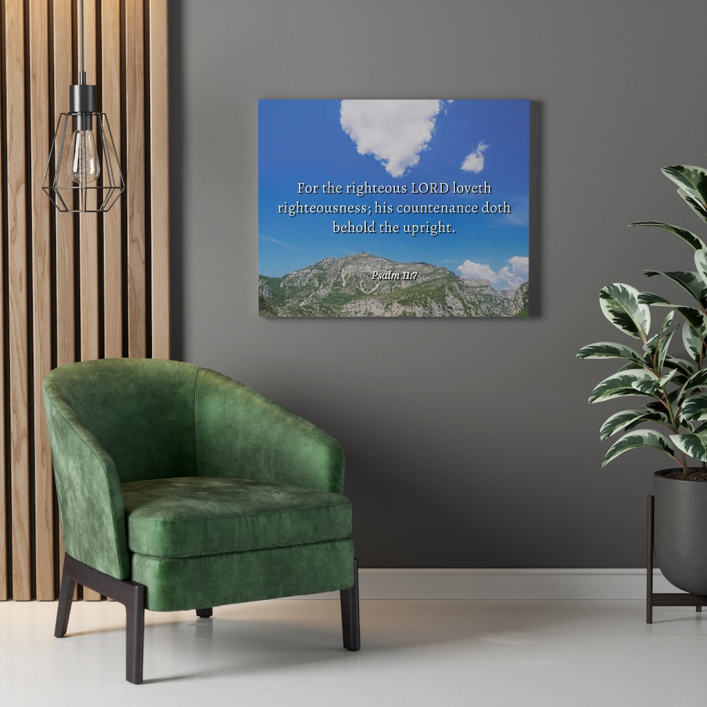 Scripture Walls Lord Loves Righteousness Psalm 11:7 Bible Verse Canvas Christian Wall Art Ready to Hang Unframed-Express Your Love Gifts