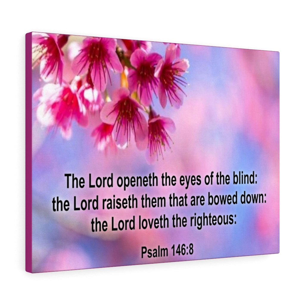 Scripture Walls Lord Loveth The Righteous Psalm 146:8 Bible Verse Canvas Christian Wall Art Ready to Hang Unframed-Express Your Love Gifts