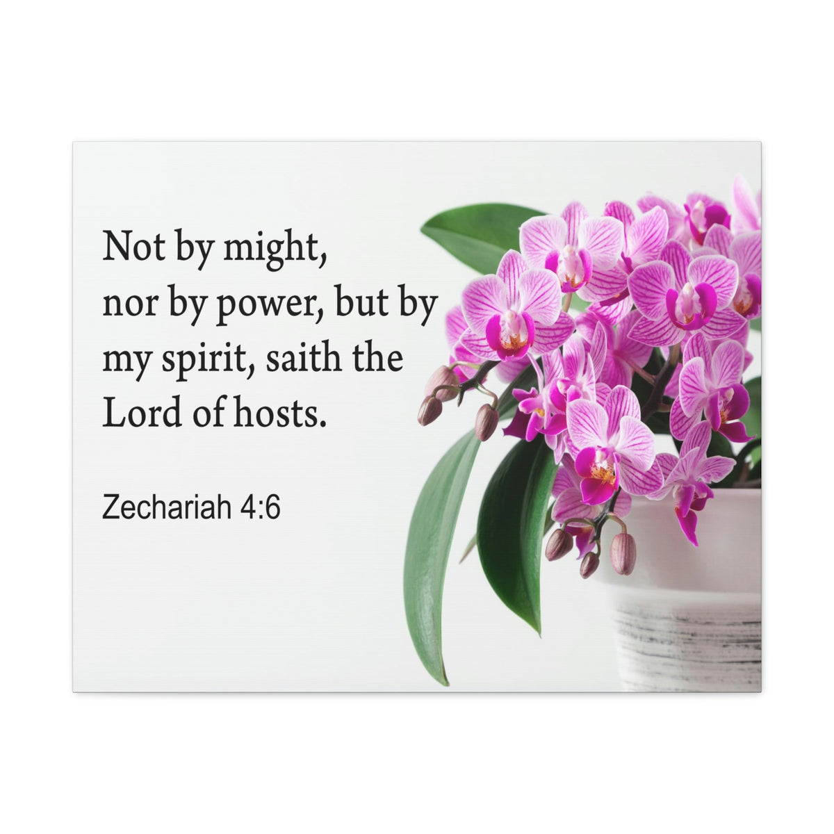 Scripture Walls Lord of Hosts Zechariah 4:6 Bible Verse Canvas Christian Wall Art Ready to Hang Unframed-Express Your Love Gifts