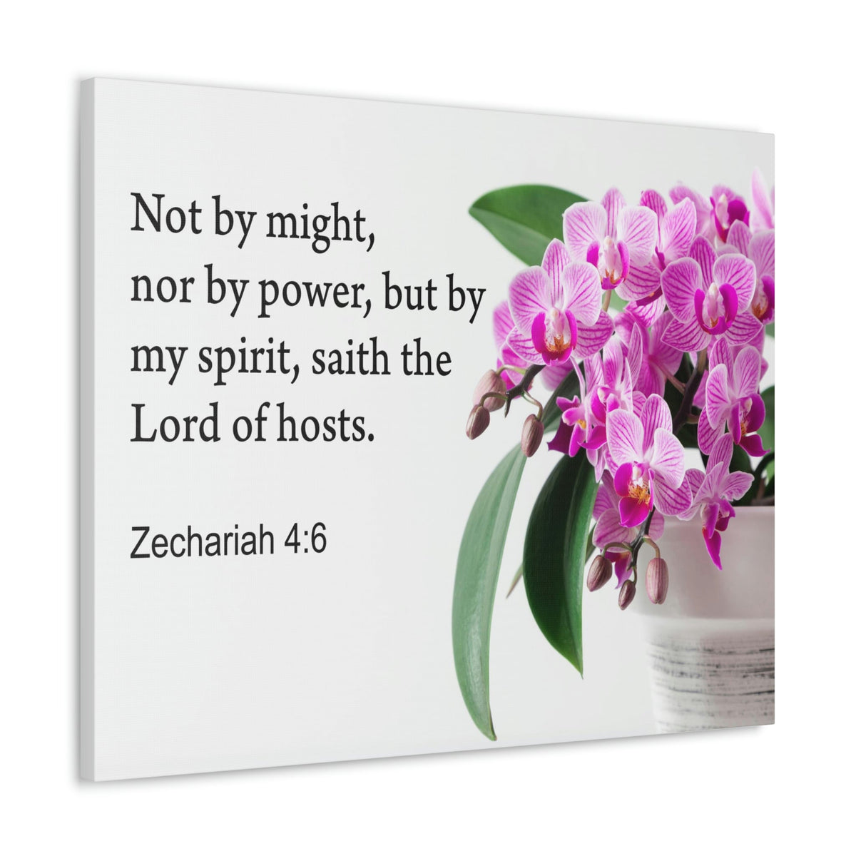 Scripture Walls Lord of Hosts Zechariah 4:6 Bible Verse Canvas Christian Wall Art Ready to Hang Unframed-Express Your Love Gifts