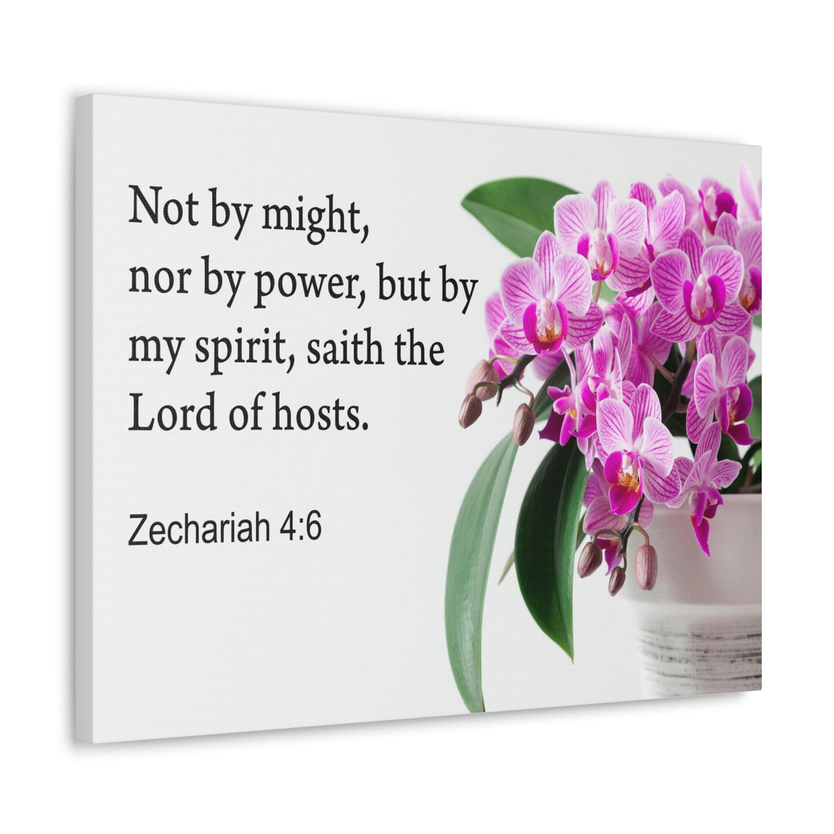 Scripture Walls Lord of Hosts Zechariah 4:6 Bible Verse Canvas Christian Wall Art Ready to Hang Unframed-Express Your Love Gifts