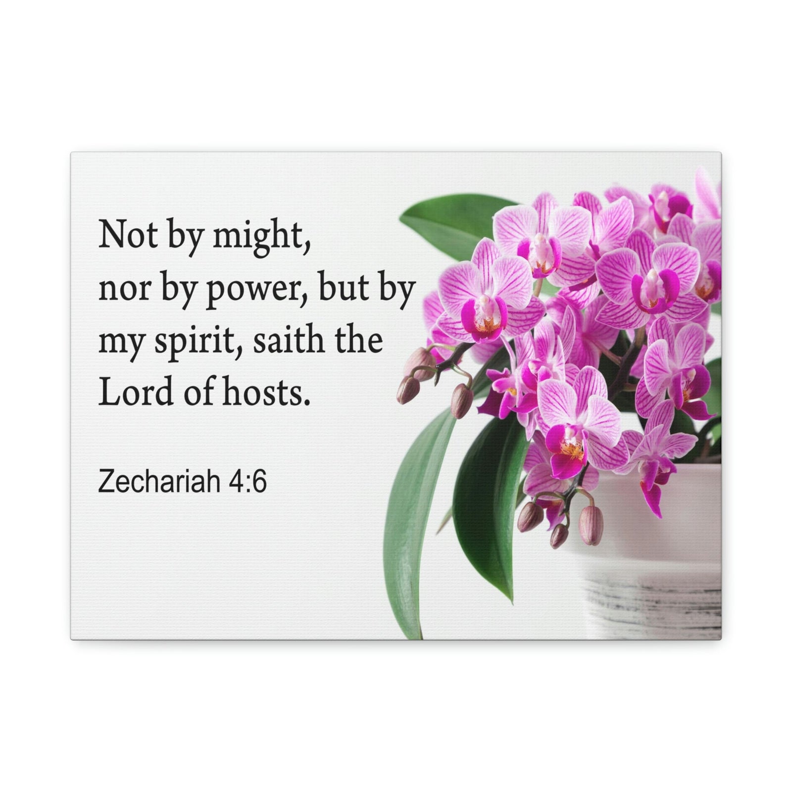 Scripture Walls Lord of Hosts Zechariah 4:6 Bible Verse Canvas Christian Wall Art Ready to Hang Unframed-Express Your Love Gifts