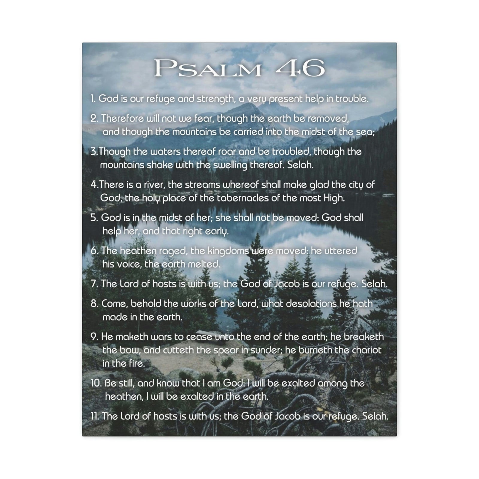 Scripture Walls Lord Reign In Me Psalm 46:11 Colored Christian Wall Art Print Ready to Hang Unframed-Express Your Love Gifts