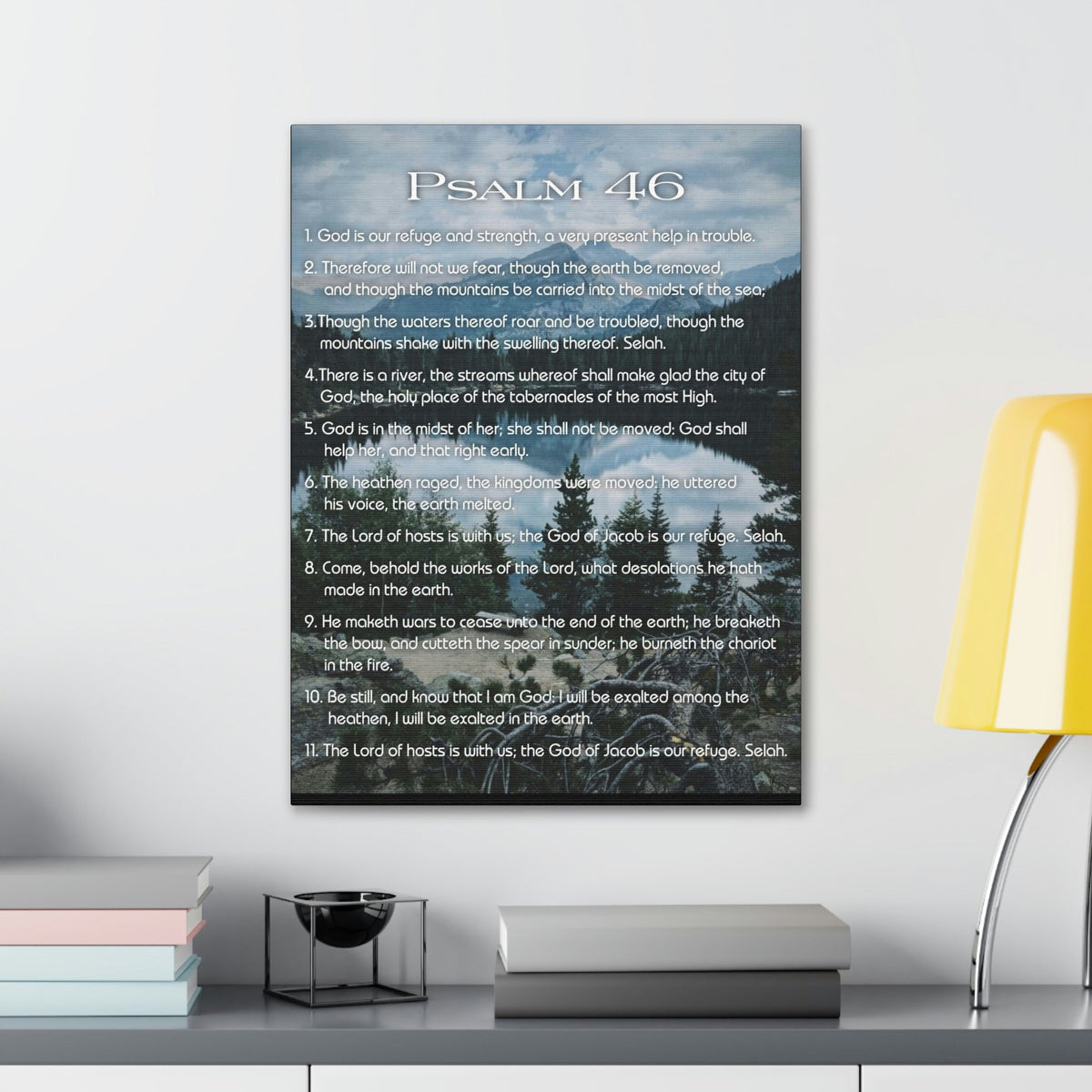 Scripture Walls Lord Reign In Me Psalm 46:11 Colored Christian Wall Art Print Ready to Hang Unframed-Express Your Love Gifts