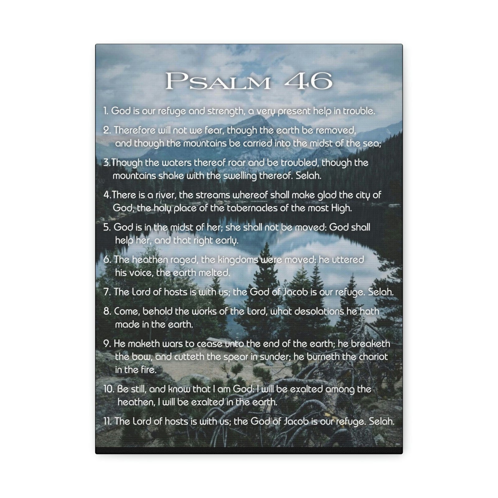 Scripture Walls Lord Reign In Me Psalm 46:11 Colored Christian Wall Art Print Ready to Hang Unframed-Express Your Love Gifts