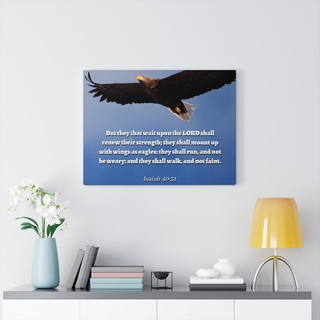 Scripture Walls Lord Renew Isaiah 40:31 Bible Verse Canvas Christian Wall Art Ready to Hang Unframed-Express Your Love Gifts