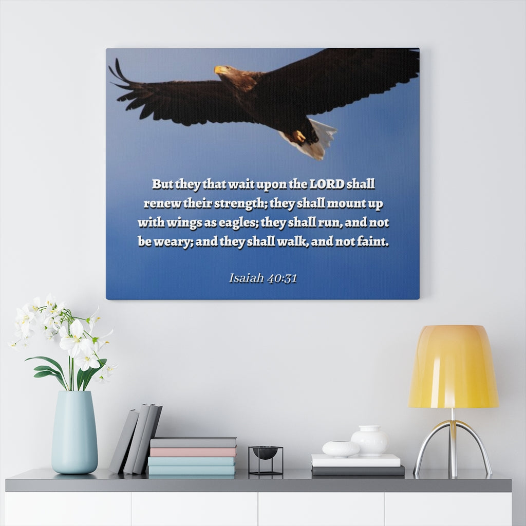 Scripture Walls Lord Renew Isaiah 40:31 Bible Verse Canvas Christian Wall Art Ready to Hang Unframed-Express Your Love Gifts