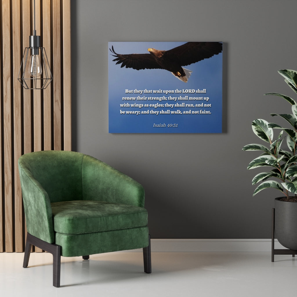 Scripture Walls Lord Renew Isaiah 40:31 Bible Verse Canvas Christian Wall Art Ready to Hang Unframed-Express Your Love Gifts