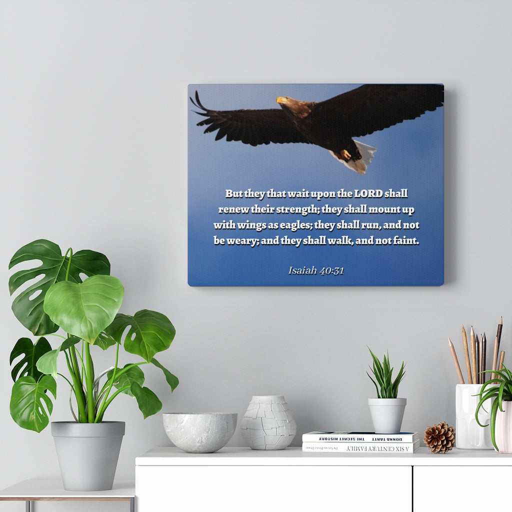 Scripture Walls Lord Renew Isaiah 40:31 Bible Verse Canvas Christian Wall Art Ready to Hang Unframed-Express Your Love Gifts