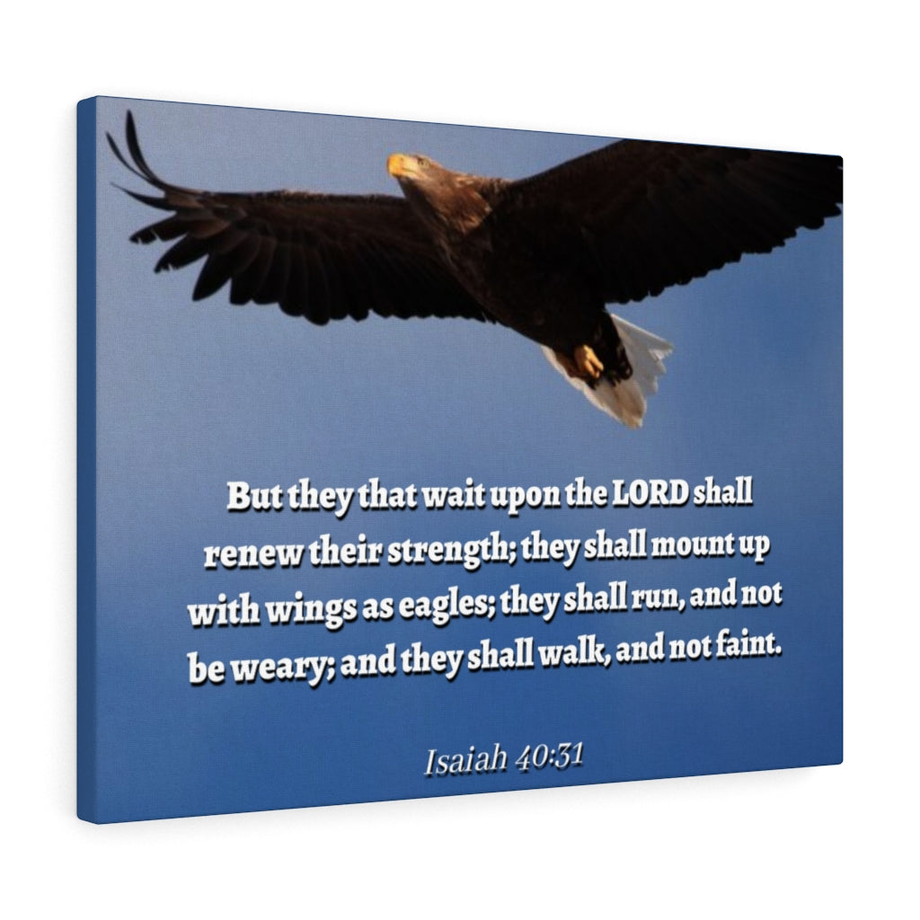 Scripture Walls Lord Renew Isaiah 40:31 Bible Verse Canvas Christian Wall Art Ready to Hang Unframed-Express Your Love Gifts