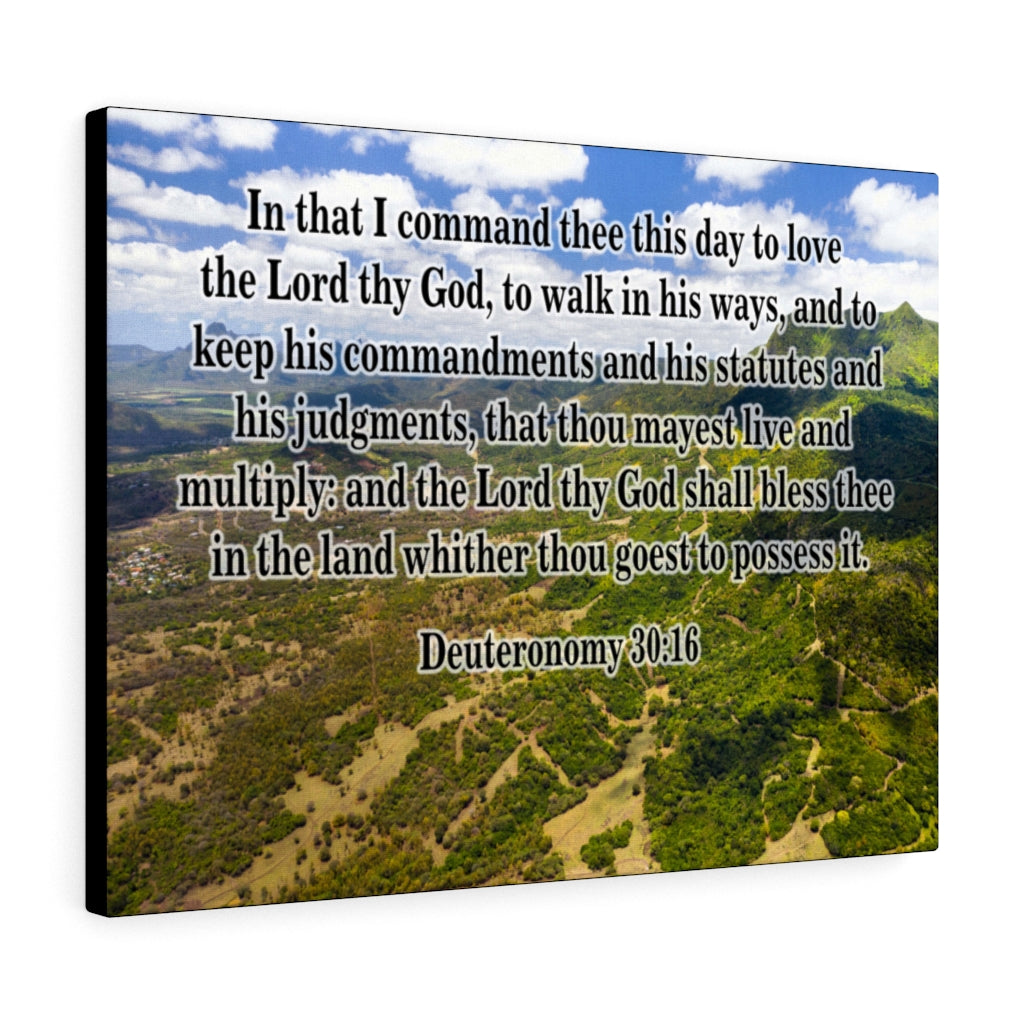 Scripture Walls Lord Thy God Deuteronomy 30:16 Christian Home Decor Bible Art Unframed-Express Your Love Gifts
