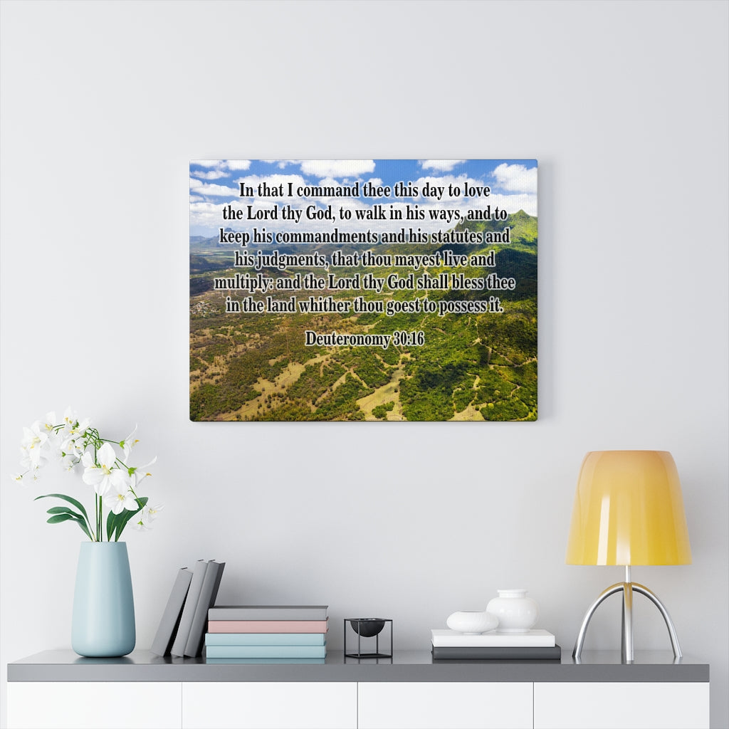 Scripture Walls Lord Thy God Deuteronomy 30:16 Christian Home Decor Bible Art Unframed-Express Your Love Gifts
