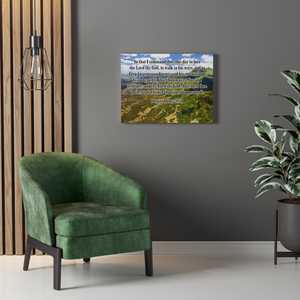 Scripture Walls Lord Thy God Deuteronomy 30:16 Christian Home Decor Bible Art Unframed-Express Your Love Gifts