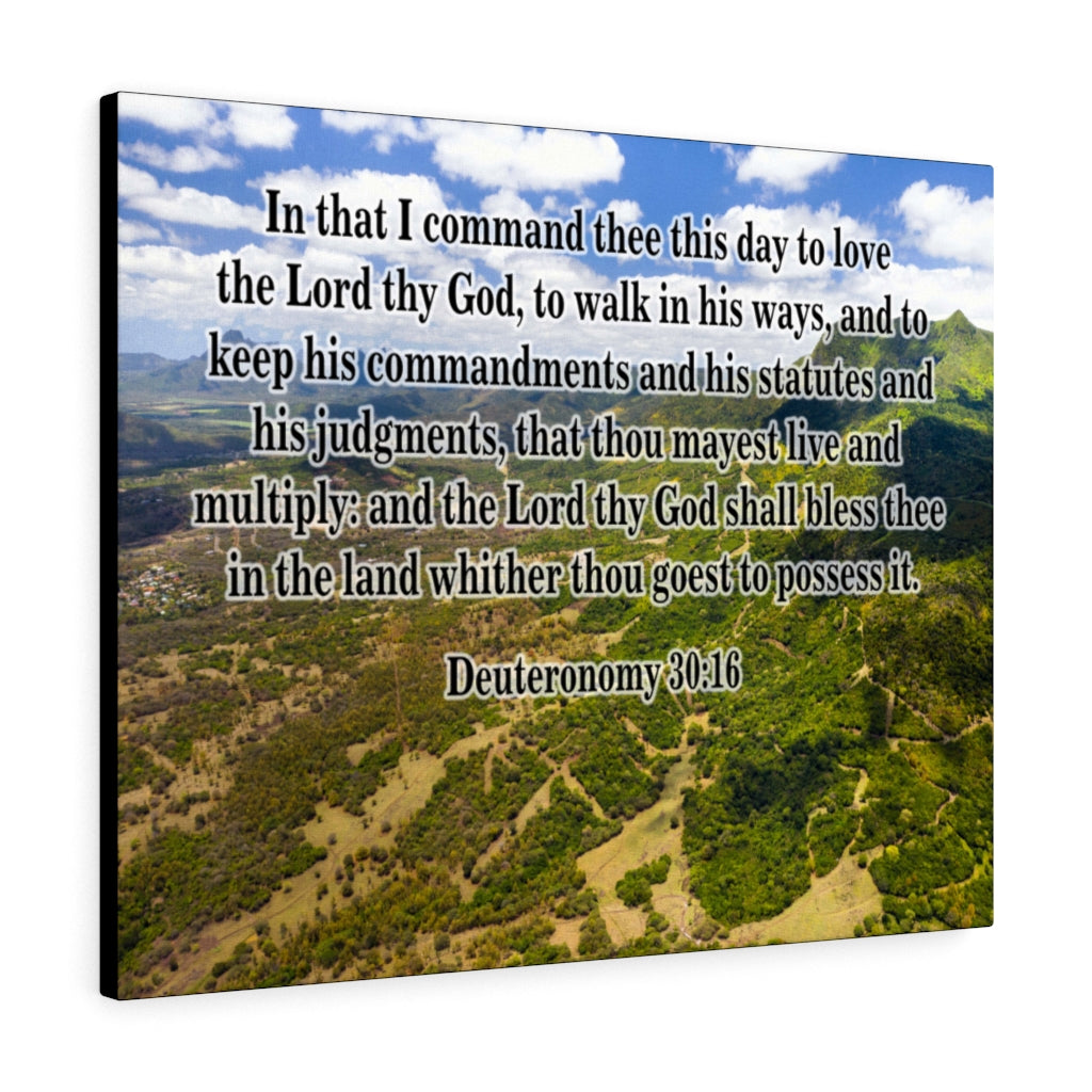 Scripture Walls Lord Thy God Deuteronomy 30:16 Christian Home Decor Bible Art Unframed-Express Your Love Gifts