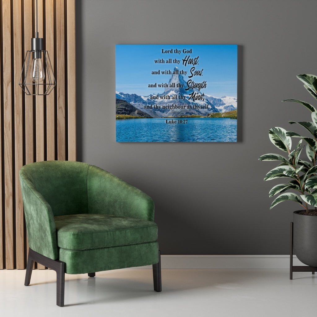 Scripture Walls Lord Thy God Luke 10:27 Christian Home Decor Bible Art Unframed-Express Your Love Gifts