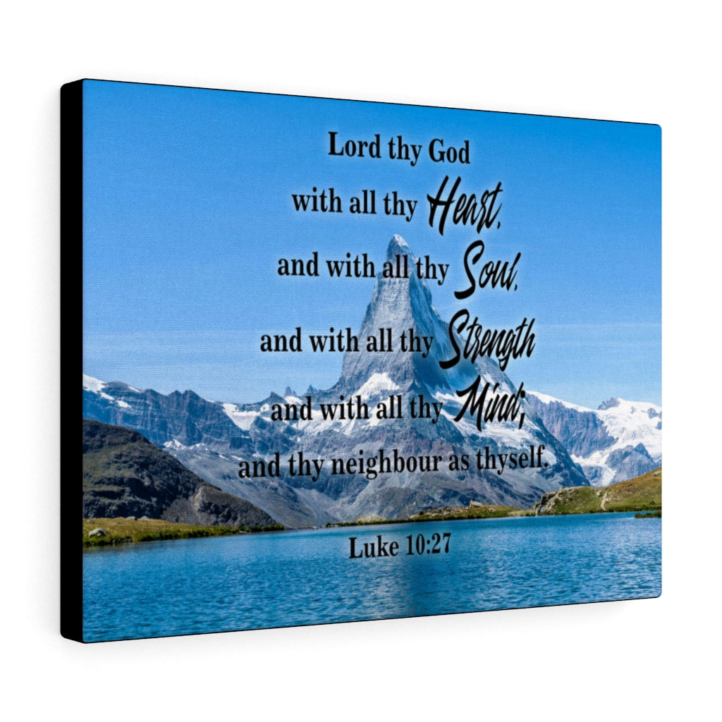 Scripture Walls Lord Thy God Luke 10:27 Christian Home Decor Bible Art Unframed-Express Your Love Gifts