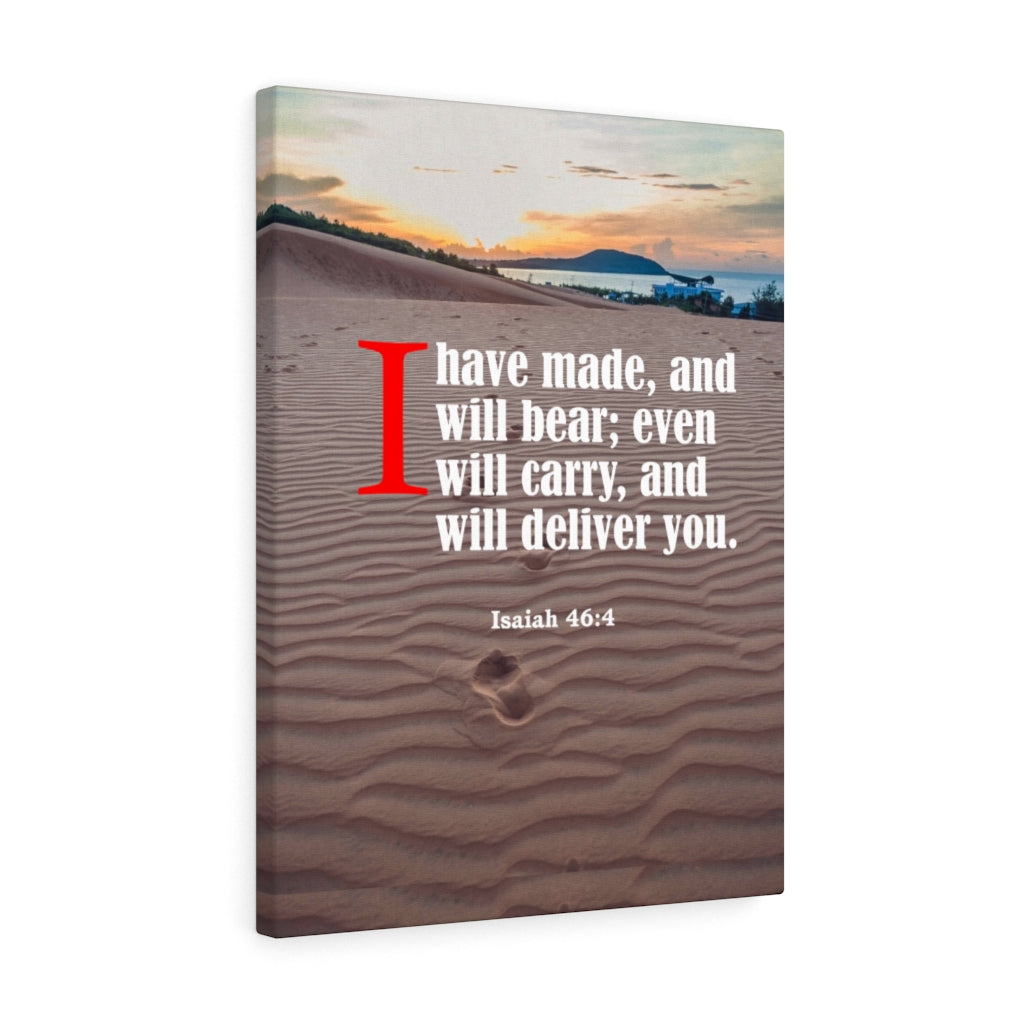 Scripture Walls Lord Will Carry You Isaiah 46:4 Bible Verse Canvas Christian Wall Art Ready to Hang Unframed-Express Your Love Gifts