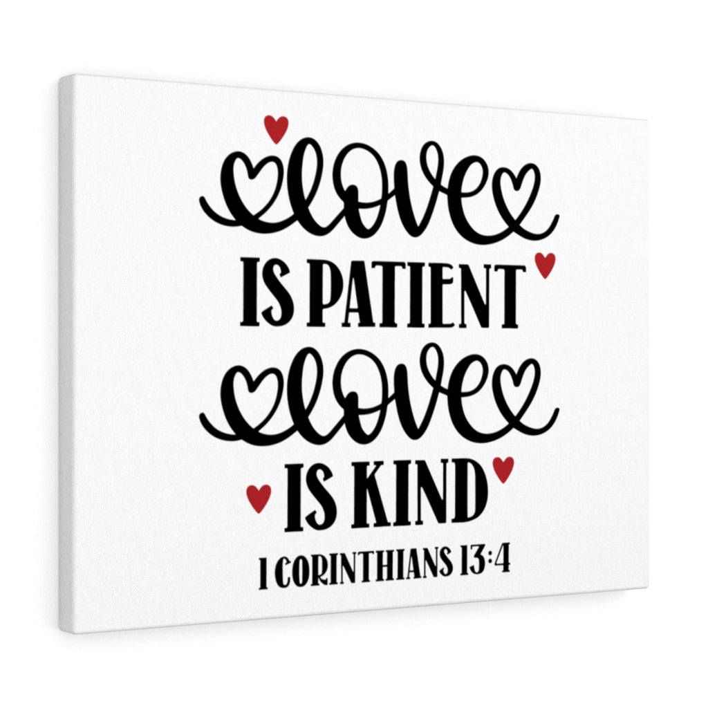 Scripture Walls Love 1 Corinthians 13:4 Bible Verse Canvas Christian Wall Art Ready to Hang Unframed-Express Your Love Gifts