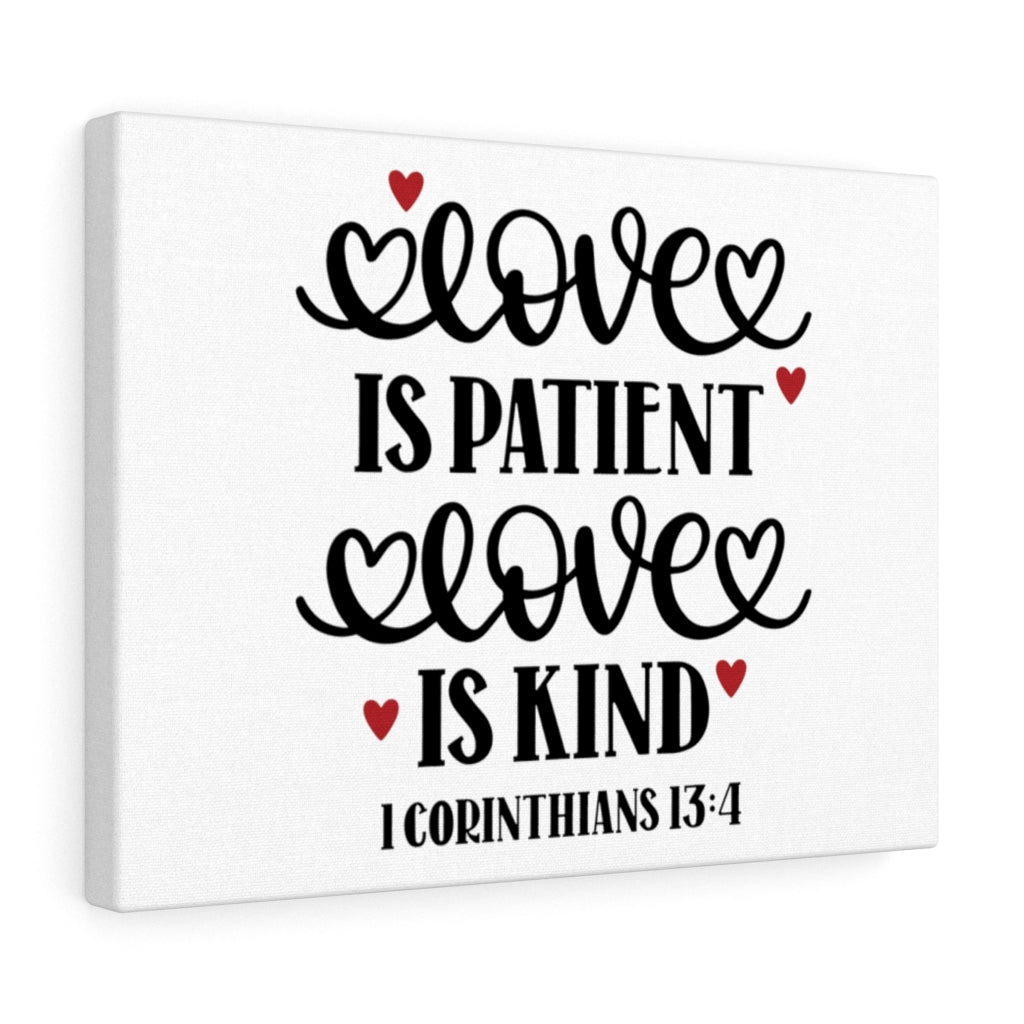 Scripture Walls Love 1 Corinthians 13:4 Bible Verse Canvas Christian Wall Art Ready to Hang Unframed-Express Your Love Gifts