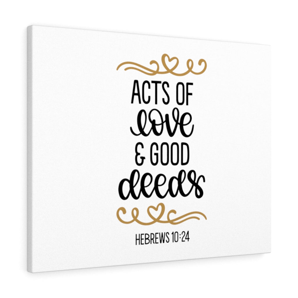 Scripture Walls Love &amp; Good Deeds Hebrews 10:24 Bible Verse Canvas Christian Wall Art Ready to Hang Unframed-Express Your Love Gifts