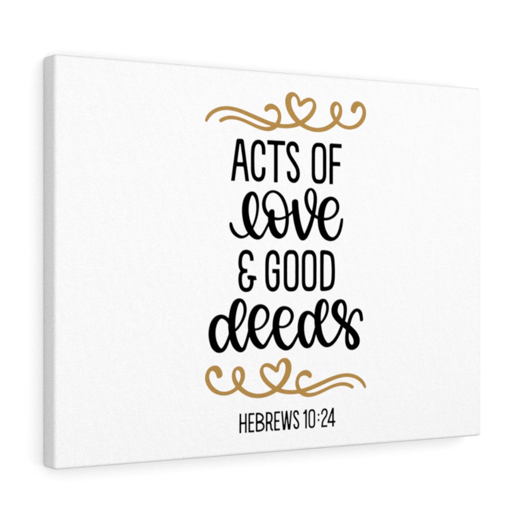 Scripture Walls Love & Good Deeds Hebrews 10:24 Bible Verse Canvas Christian Wall Art Ready to Hang Unframed-Express Your Love Gifts