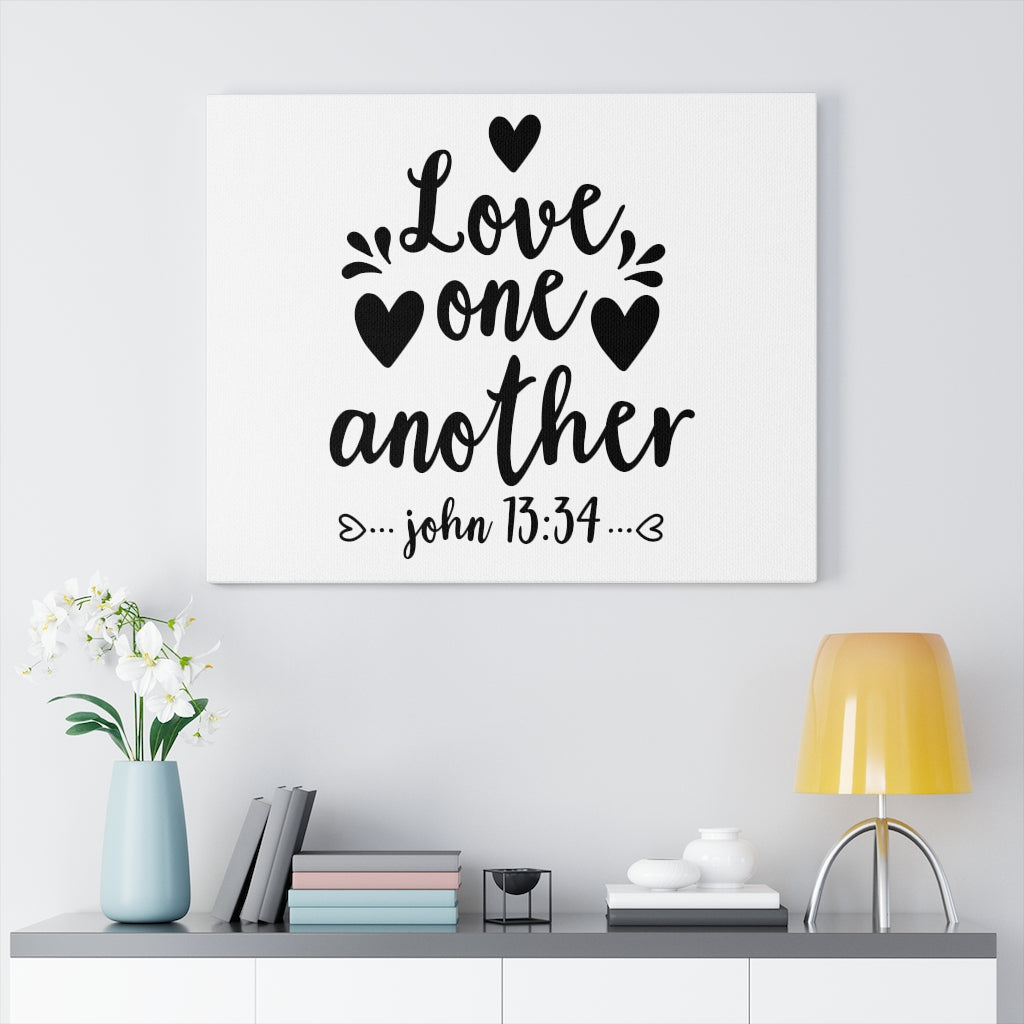 Scripture Walls Love Another John 13:34 Bible Verse Canvas Christian Wall Art Ready to Hang Unframed-Express Your Love Gifts