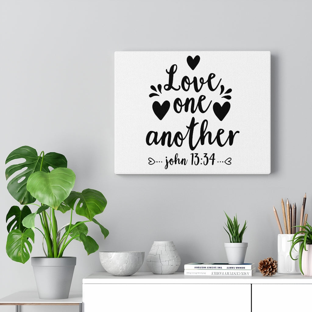 Scripture Walls Love Another John 13:34 Bible Verse Canvas Christian Wall Art Ready to Hang Unframed-Express Your Love Gifts