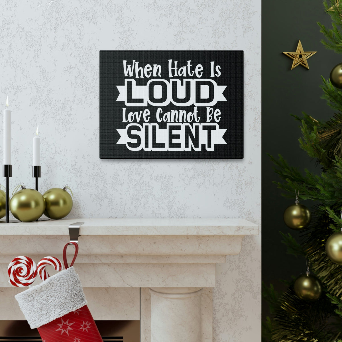 Scripture Walls Love Cannot Be Silent 1 Corinthians 13:1 Christian Wall Art Print Ready to Hang Unframed-Express Your Love Gifts