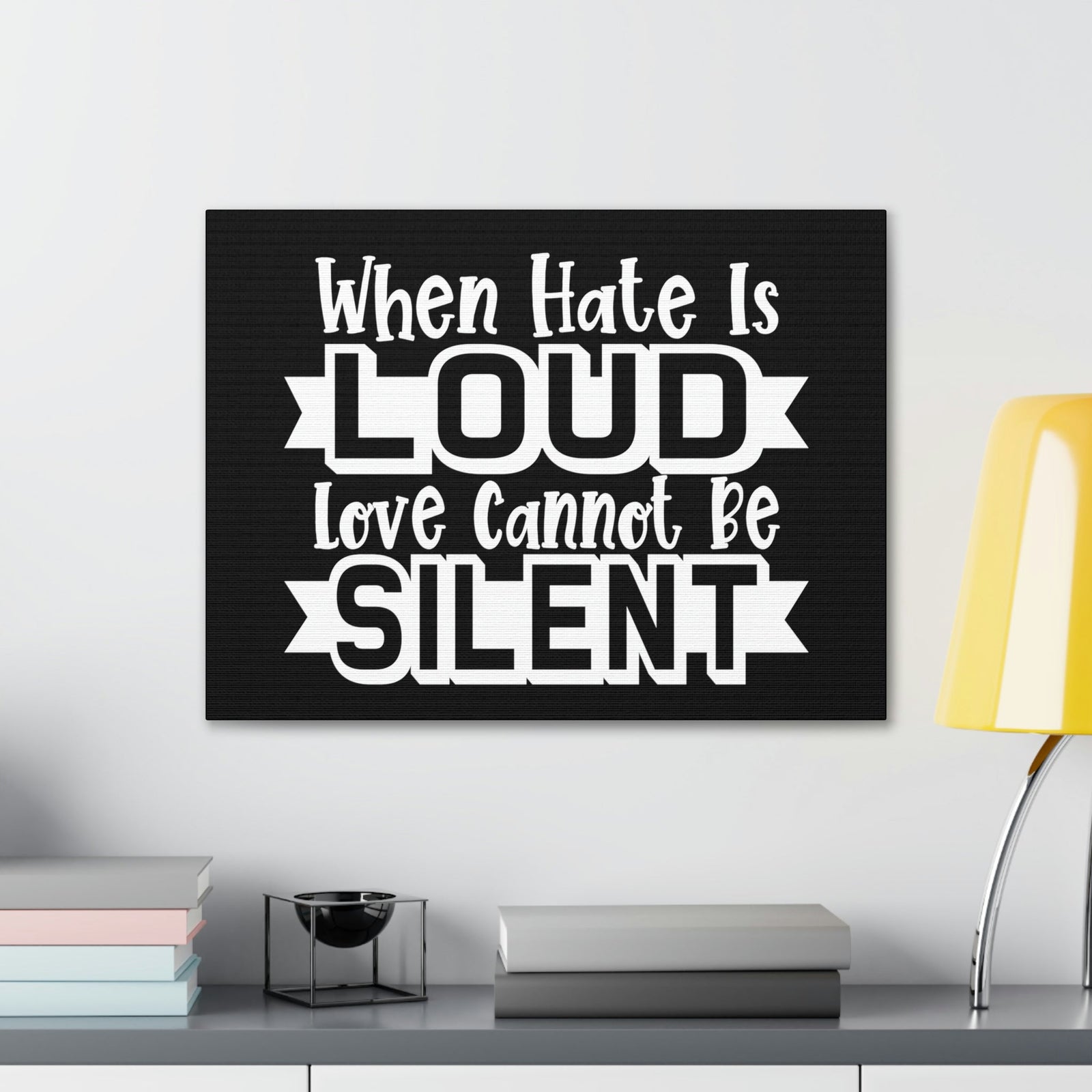 Scripture Walls Love Cannot Be Silent 1 Corinthians 13:1 Christian Wall Art Print Ready to Hang Unframed-Express Your Love Gifts