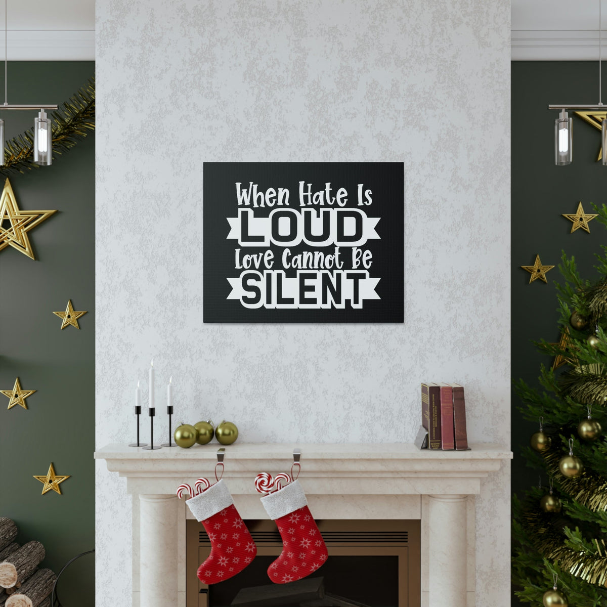 Scripture Walls Love Cannot Be Silent 1 Corinthians 13:1 Christian Wall Art Print Ready to Hang Unframed-Express Your Love Gifts