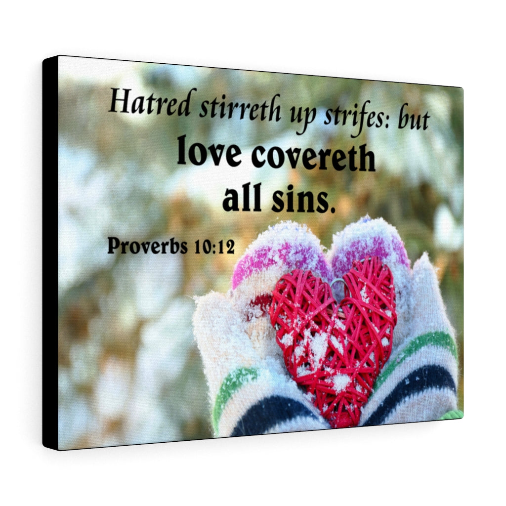 Scripture Walls Love Covereth All Sins Proverbs 10:12 Christian Home Decor Bible Art Unframed-Express Your Love Gifts