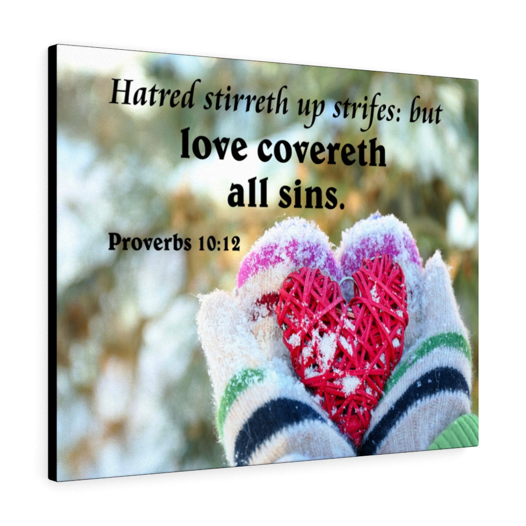 Scripture Walls Love Covereth All Sins Proverbs 10:12 Christian Home Decor Bible Art Unframed-Express Your Love Gifts
