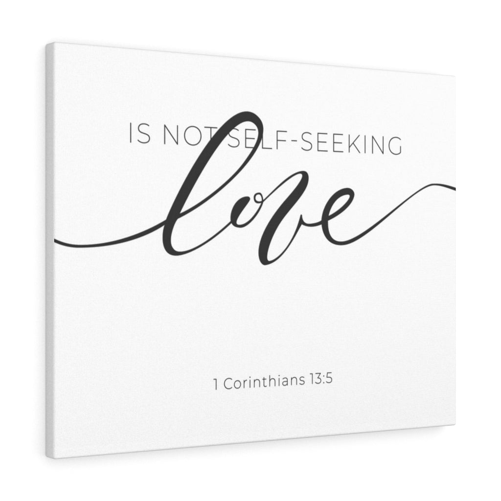 Scripture Walls Love Cursive 1 Corinthians 13:5 Bible Verse Canvas Christian Wall Art Ready to Hang Unframed-Express Your Love Gifts