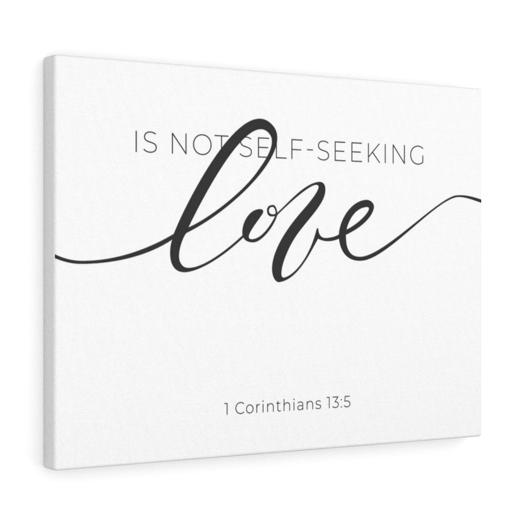 Scripture Walls Love Cursive 1 Corinthians 13:5 Bible Verse Canvas Christian Wall Art Ready to Hang Unframed-Express Your Love Gifts