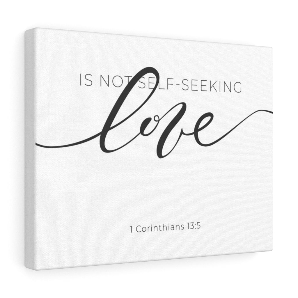 Scripture Walls Love Cursive 1 Corinthians 13:5 Bible Verse Canvas Christian Wall Art Ready to Hang Unframed-Express Your Love Gifts