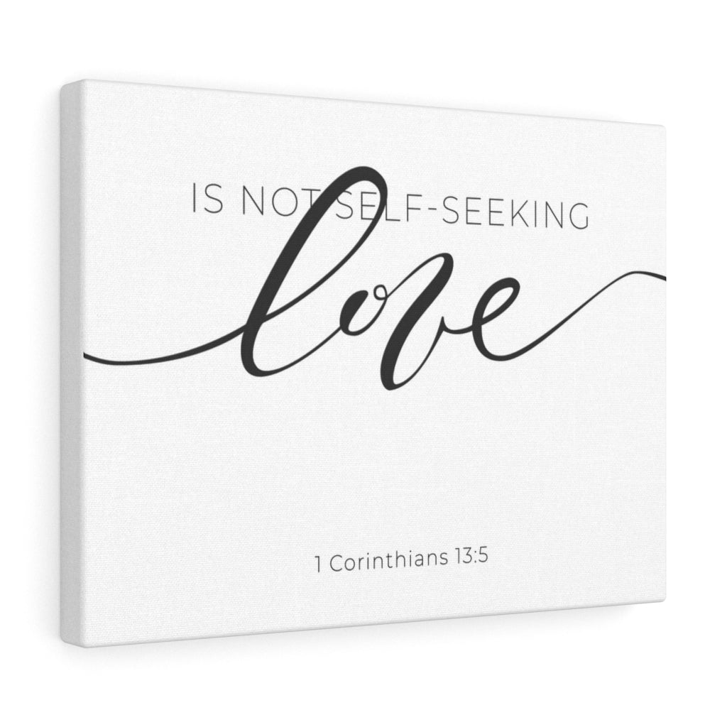 Scripture Walls Love Cursive 1 Corinthians 13:5 Bible Verse Canvas Christian Wall Art Ready to Hang Unframed-Express Your Love Gifts
