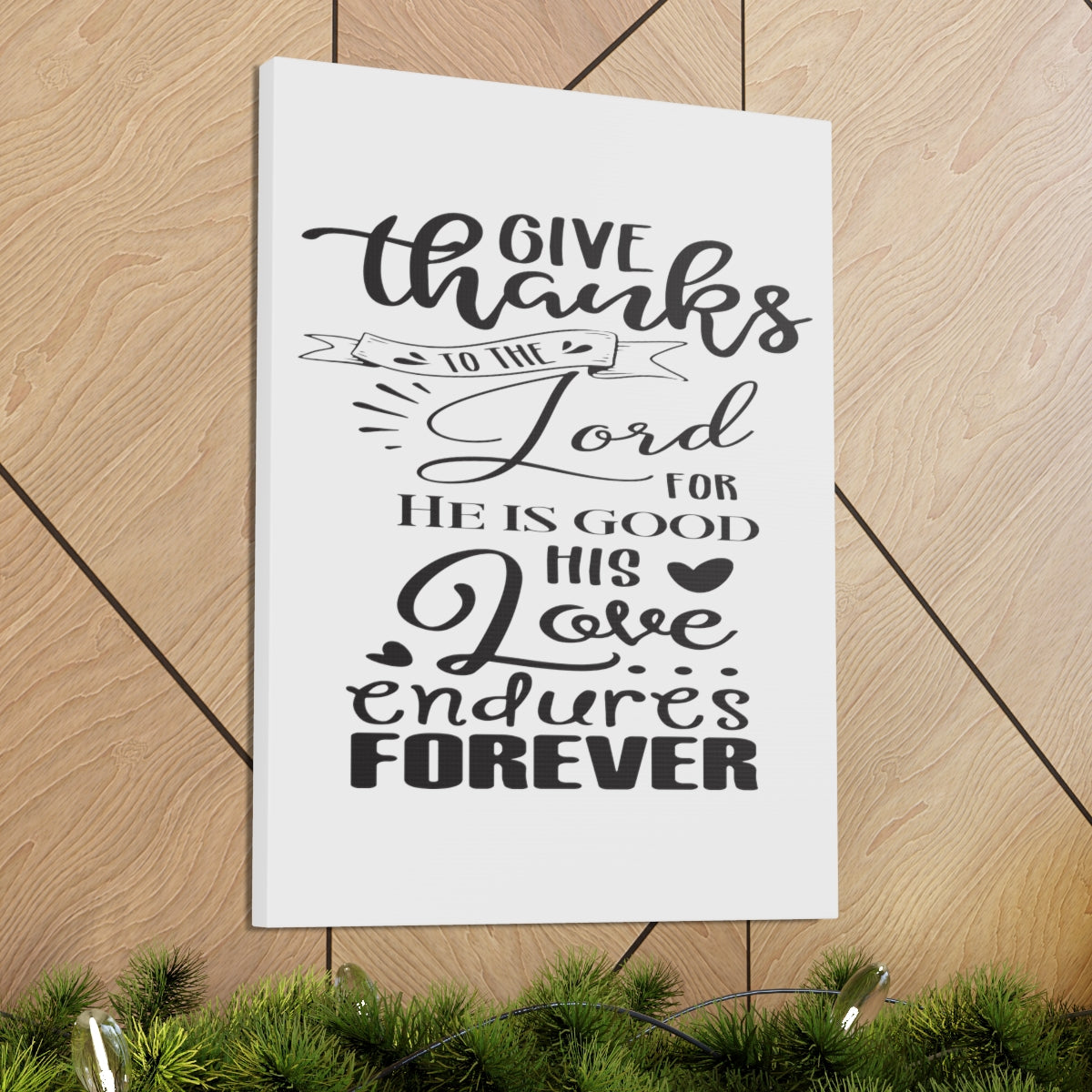 Scripture Walls Love Endures Forever Psalm 100:5 Christian Wall Art Print Ready to Hang Unframed-Express Your Love Gifts
