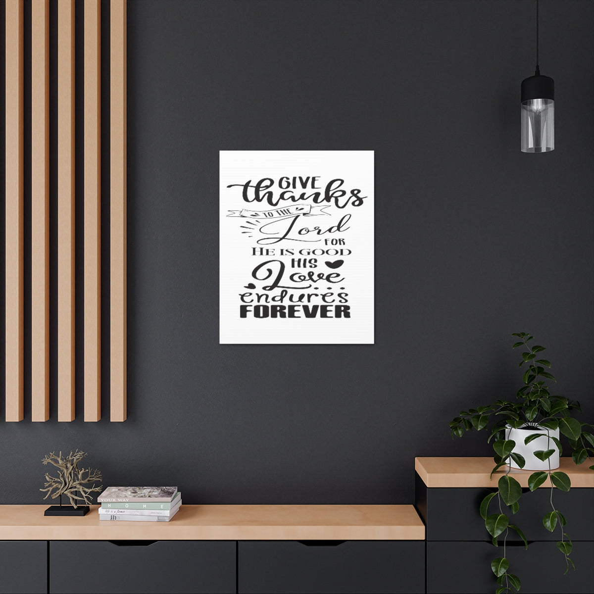 Scripture Walls Love Endures Forever Psalm 100:5 Christian Wall Art Print Ready to Hang Unframed-Express Your Love Gifts