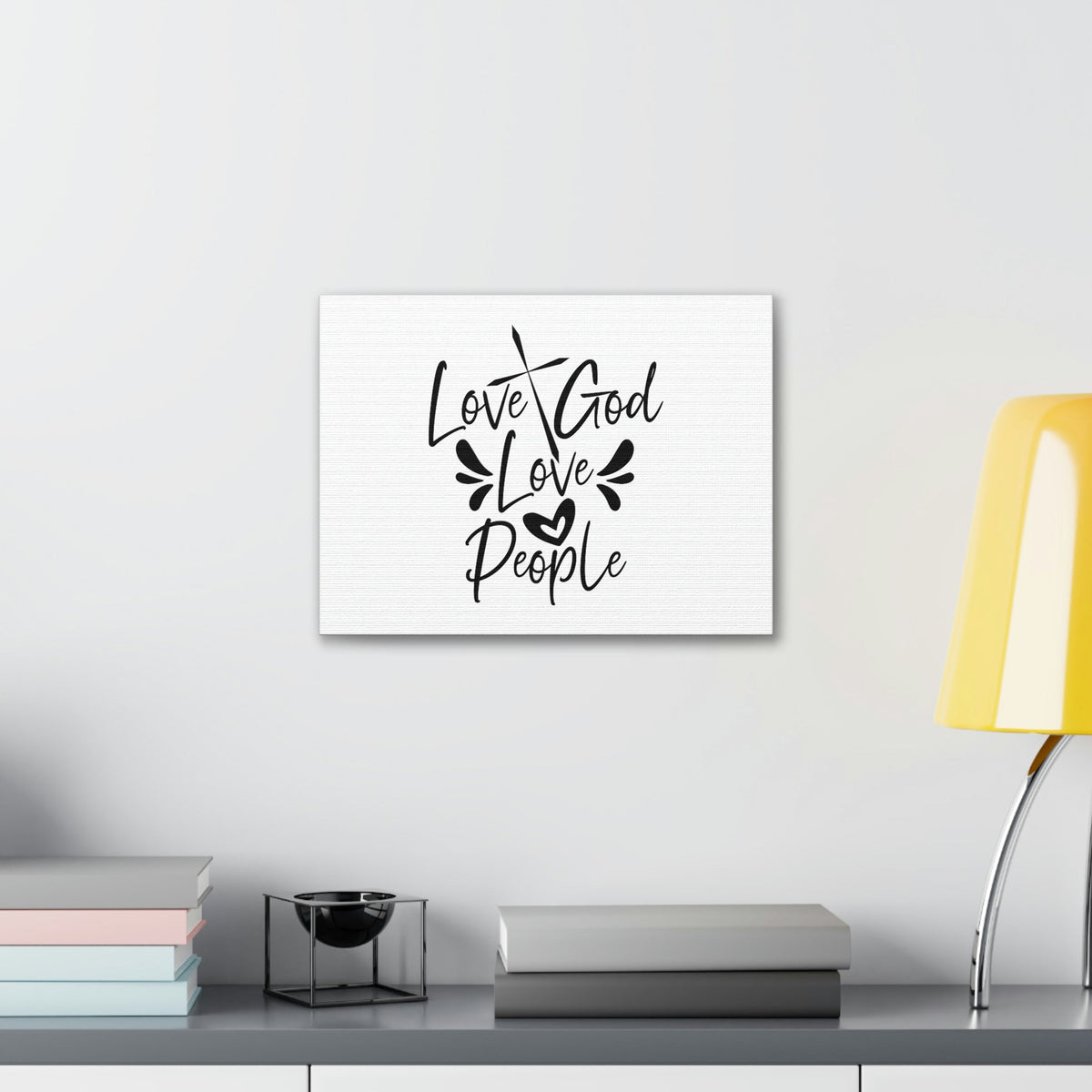 Scripture Walls Love God, Love People Luke 10:27 Cross Christian Wall Art Bible Verse Print Ready to Hang Unframed-Express Your Love Gifts