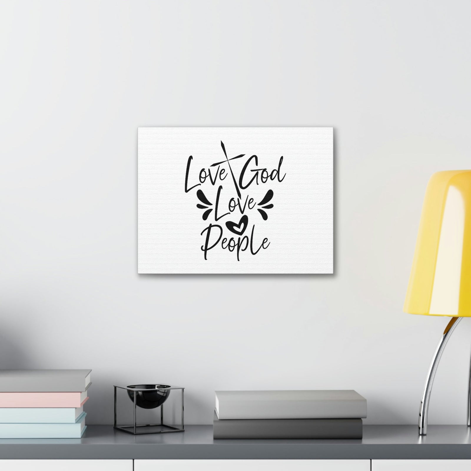 Scripture Walls Love God, Love People Luke 10:27 Cross Christian Wall Art Bible Verse Print Ready to Hang Unframed-Express Your Love Gifts