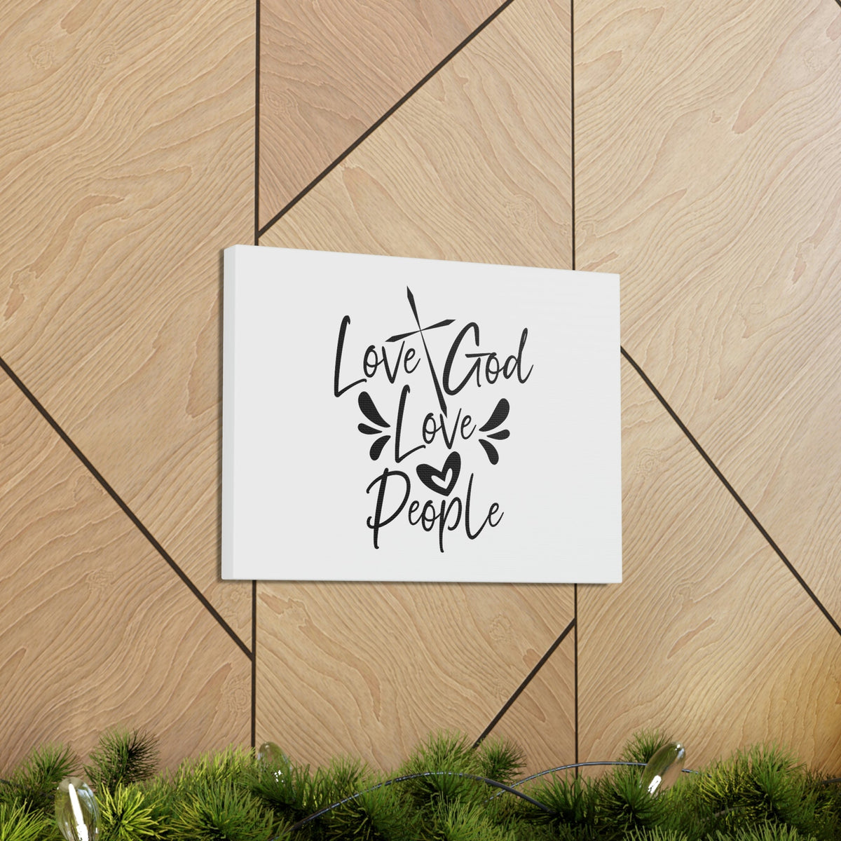 Scripture Walls Love God, Love People Luke 10:27 Cross Christian Wall Art Bible Verse Print Ready to Hang Unframed-Express Your Love Gifts